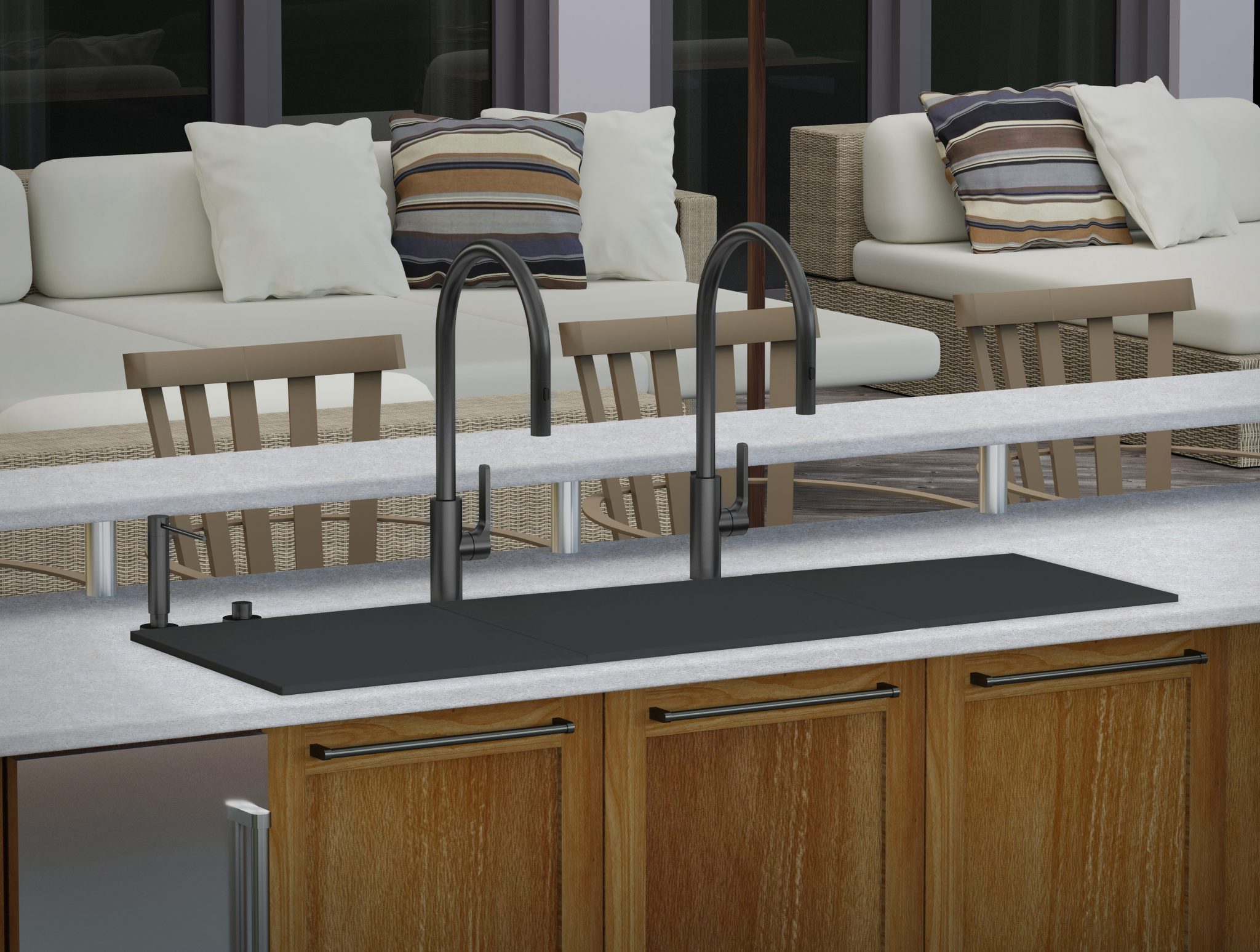 The Galley - IWS 5S Outdoors with Graphite Wood Composite Upper Deck Set